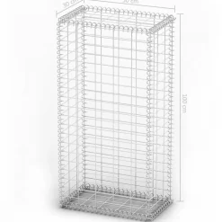 Gabion/kivikori kansilla galvanoitu vaijeri 100x50x30cm