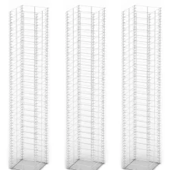 Gabion-/kivikorisarja 3kpl galvanoitu vaijeri 25x25x150cm