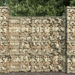 Gabionseinä kannella galvanoitu teräs 600x50x200cm