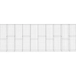 Gabionseinä kannella galvanoitu teräs 600x50x200cm