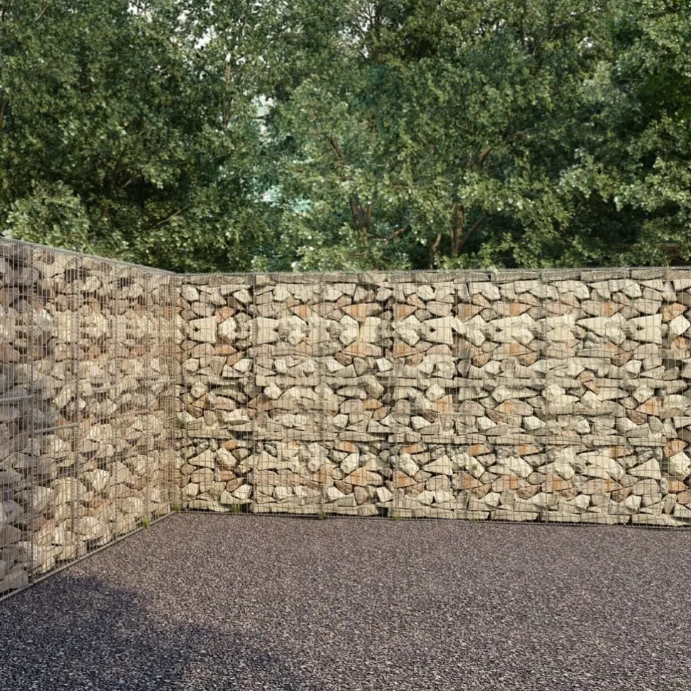 Gabionseinä kansilla galvanoitu teräs 600x30x200cm