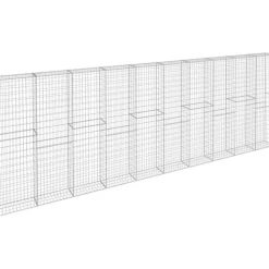 Gabionseinä kansilla galvanoitu teräs 600x30x200cm