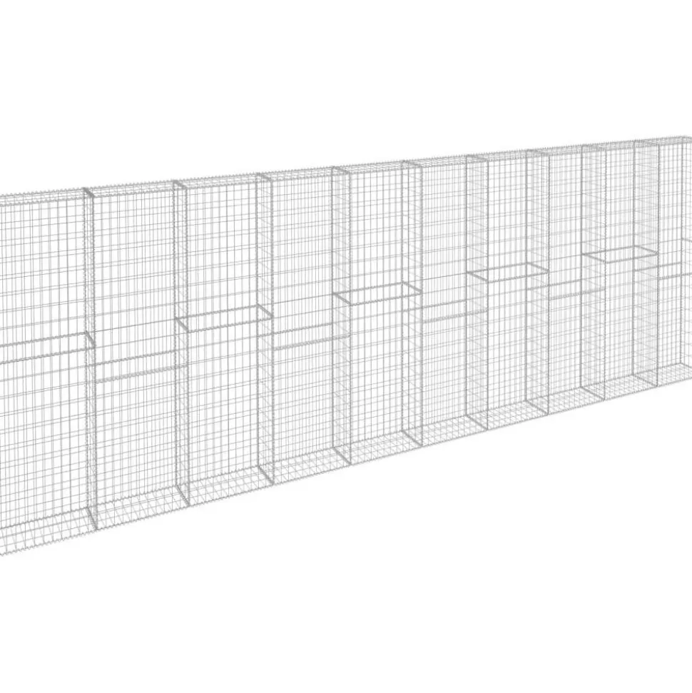 Gabionseinä kansilla galvanoitu teräs 600x30x200cm