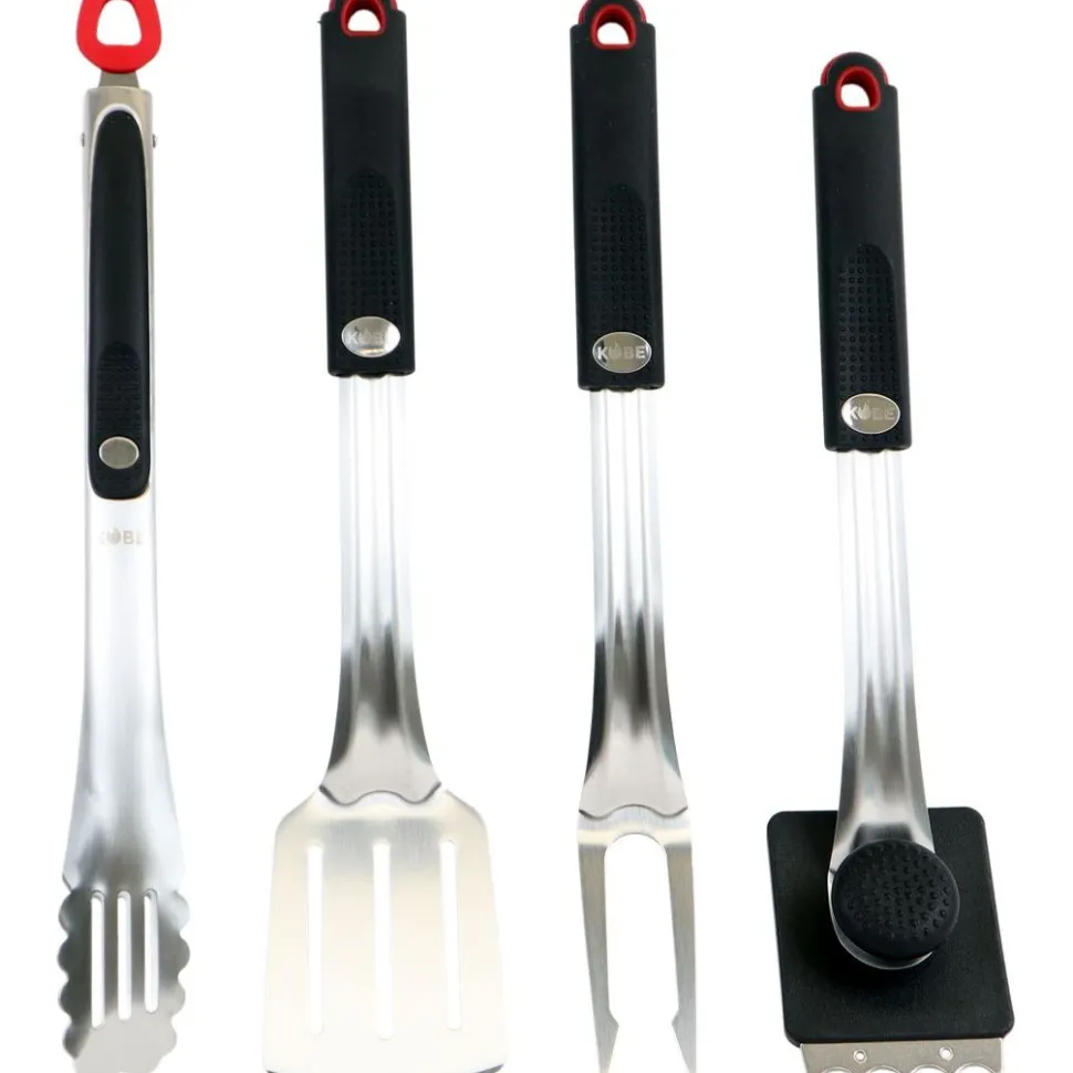 Grillivälinesetti Kobe Premium BBQ, 4-osainen, ruostumaton teräs