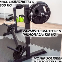 Half Rack Kyykkyteline Nordcore Core 107x60x150 cm, musta