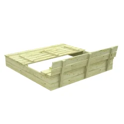 Hiekkalaatikko Palmako Sandy 14 137x137 cm kansi/penkit painekyllästetty puu