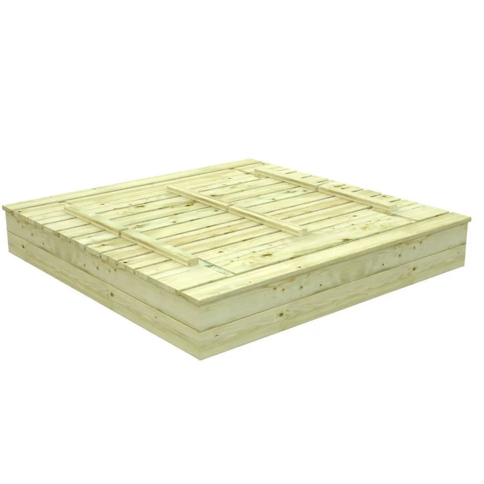 Hiekkalaatikko Palmako Sandy 14 137x137 cm kansi/penkit painekyllästetty puu
