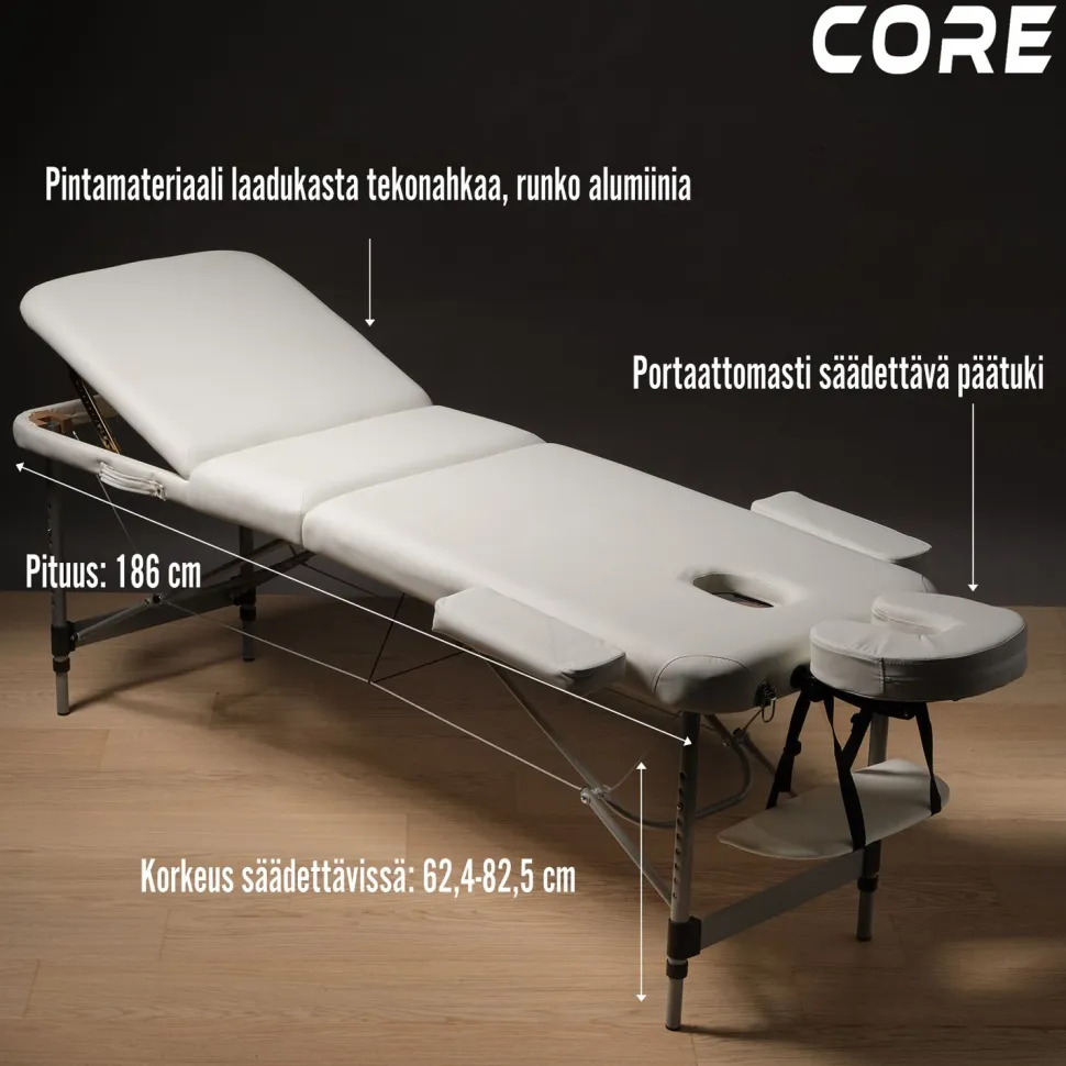 Hierontapöytä Core A300 valkoinen