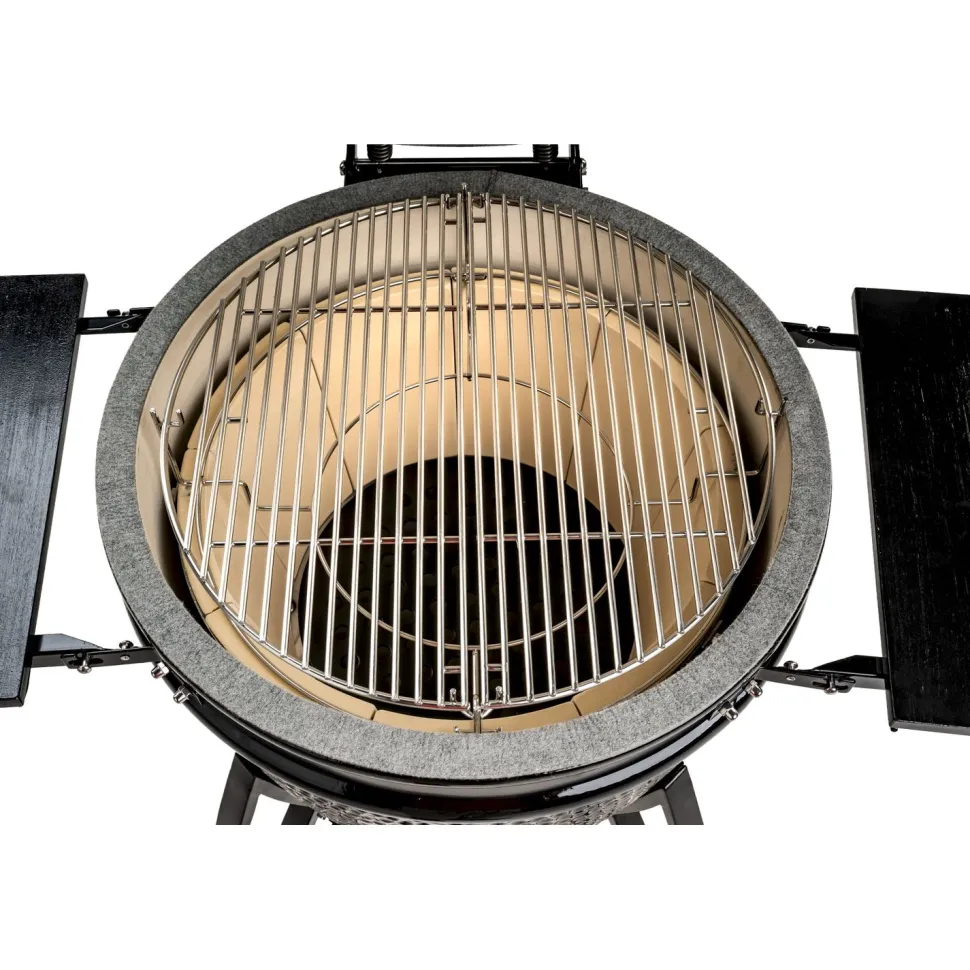 Hiiligrilli Dreamfire Hoovi Kamado Large, grillaustelineella, musta