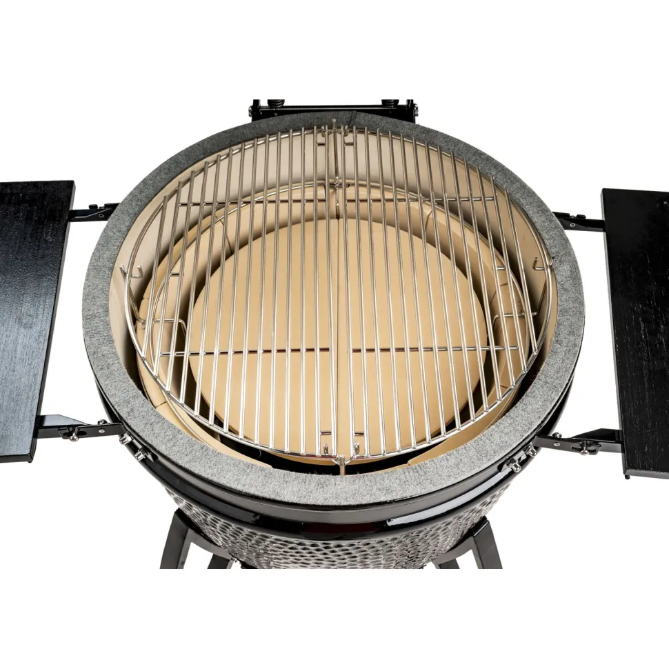 Hiiligrilli Dreamfire Hoovi Kamado Large, grillaustelineella, musta