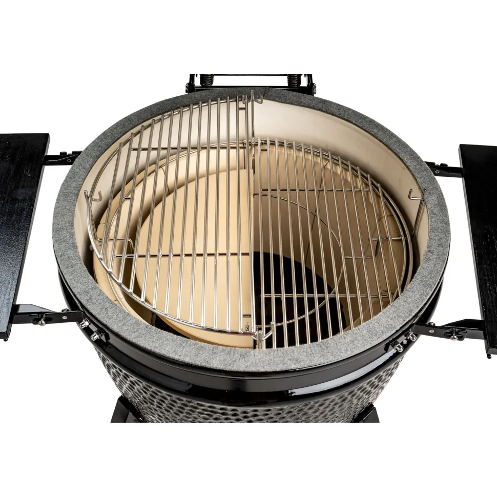 Hiiligrilli Dreamfire Hoovi Kamado Large, grillaustelineella, musta
