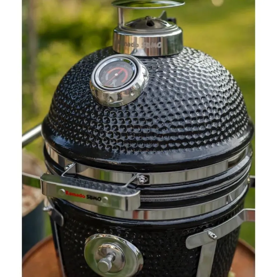 Hiiligrilli Kamado Sumo Signature Junior 15", musta