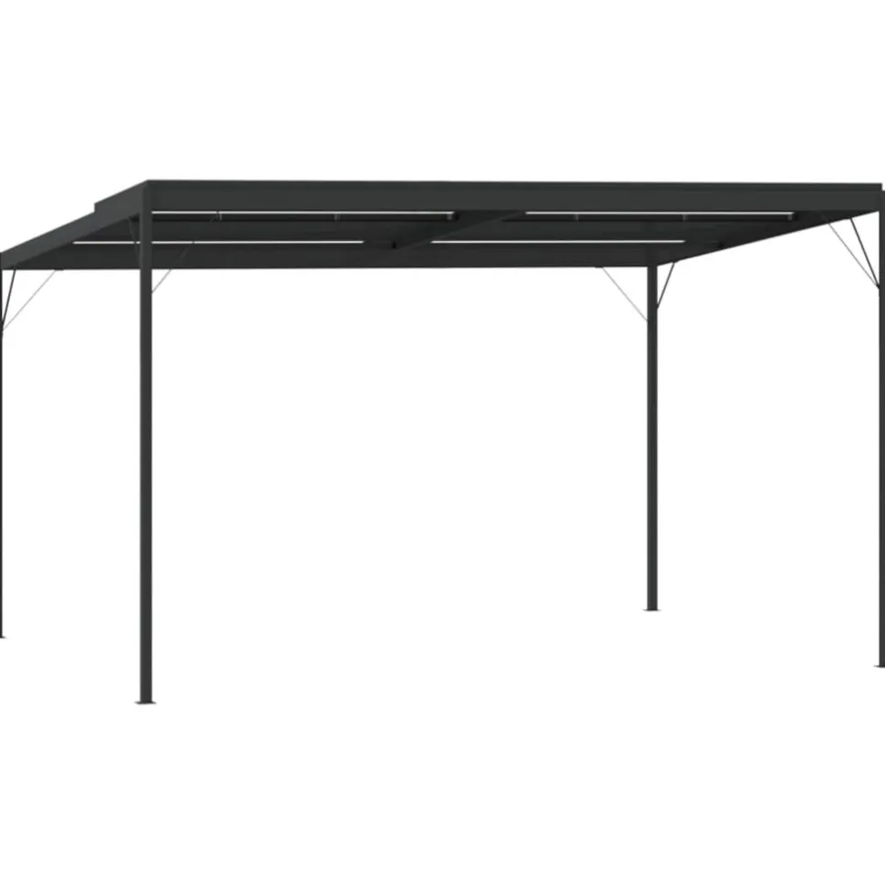 Huvimaja katolla 4x3x2,5 m alumiini ja teräs antrasiitti