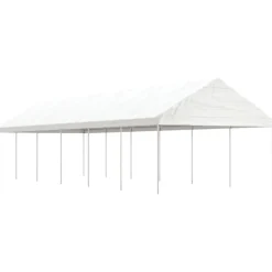 Huvimaja katolla valkoinen 13,38x4,08x3,22 m polyeteeni