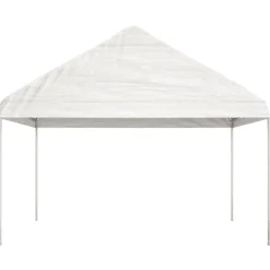 Huvimaja katolla valkoinen 13,38x4,08x3,22 m polyeteeni