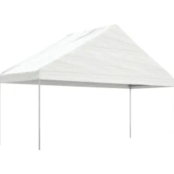 Huvimaja katolla valkoinen 15,61x5,88x3,75 m polyeteeni