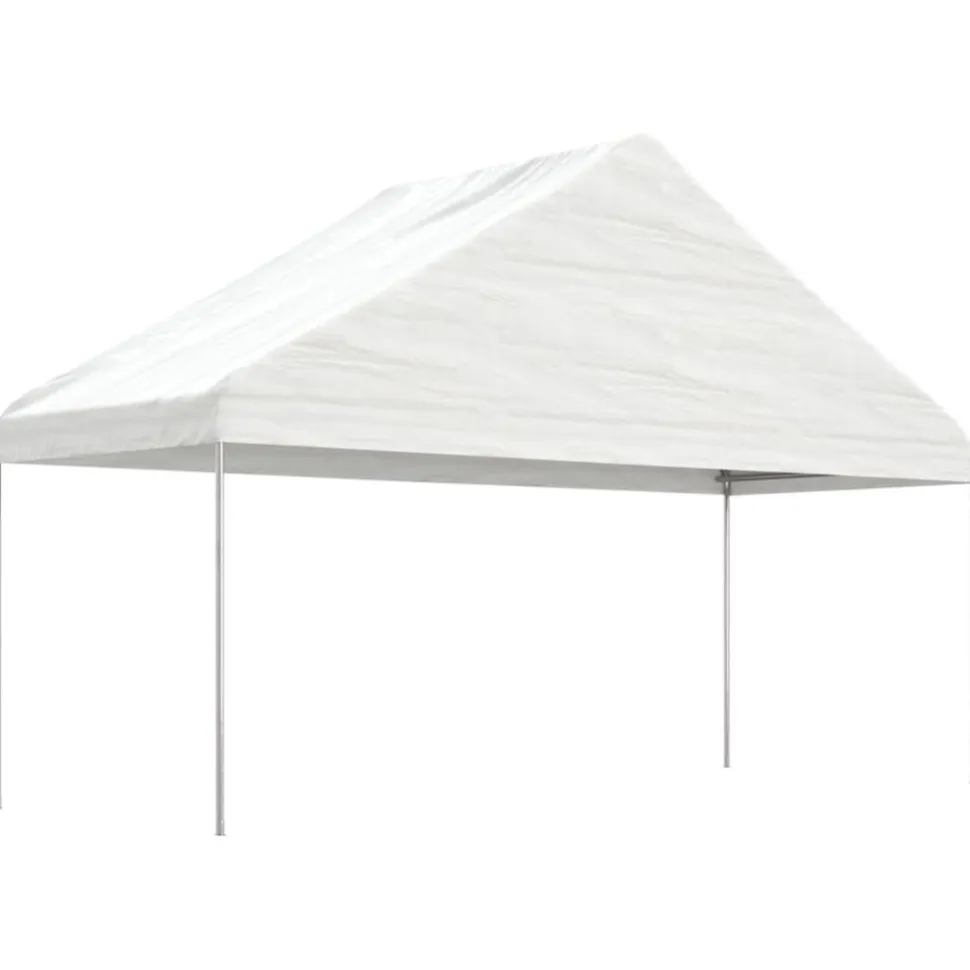 Huvimaja katolla valkoinen 15,61x5,88x3,75 m polyeteeni
