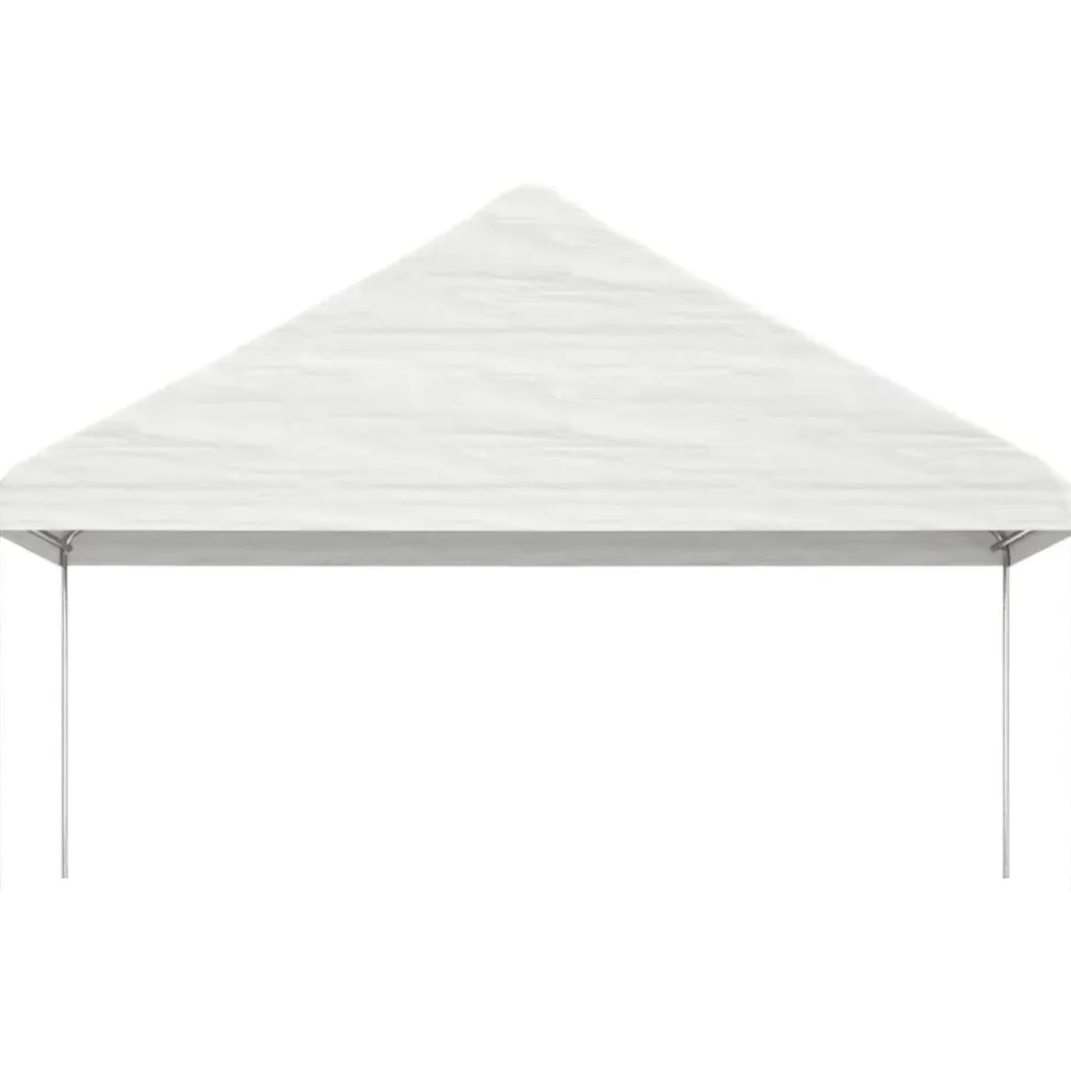 Huvimaja katolla valkoinen 15,61x5,88x3,75 m polyeteeni