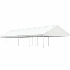 Huvimaja katolla valkoinen 20,07x5,88x3,75 m polyeteeni