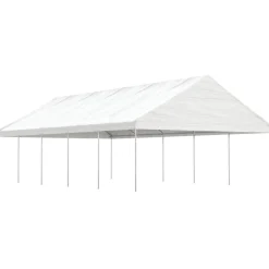 Huvimaja katolla valkoinen 11,15x5,88x3,75 m polyeteeni