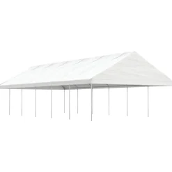 Huvimaja katolla valkoinen 13,38x5,88x3,75 m polyeteeni