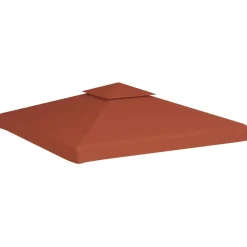 Huvimajan katto 2 kerrosta 310 g / m² 3x3 m terrakotta (46616)