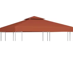 Huvimajan katto 2 kerrosta 310 g / m² 3x3 m terrakotta (46616)