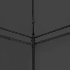 Huvimaja verhoilla 600x298x270 cm antrasiitti