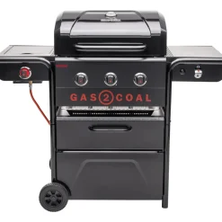 Hybridigrilli Char-Broil Gas2Coal 2.0 330 Special Edition, 3 poltinta, pihvinpaistopoltin