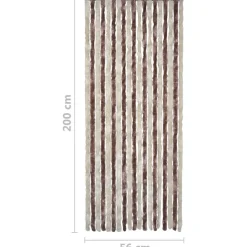 Hyönteisverho beige ja vaaleanruskea 56x200 cm chenille