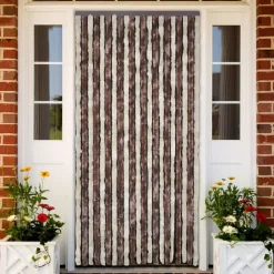 Hyönteisverho beige ja vaaleanruskea 120x220 cm chenille
