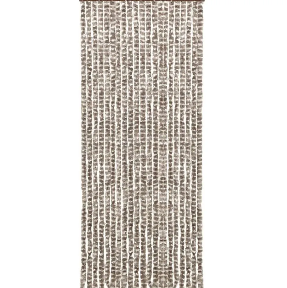 Hyönteisverho harmaanruskea ja valkoinen 56x185 cm chenille