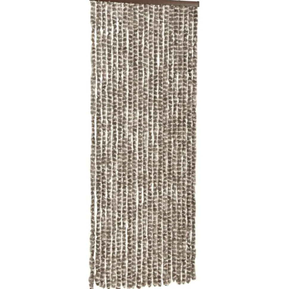 Hyönteisverho harmaanruskea ja valkoinen 56x185 cm chenille