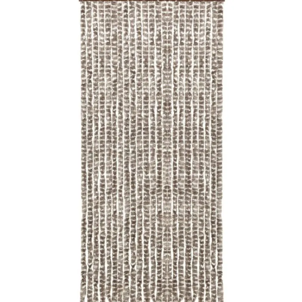 Hyönteisverho harmaanruskea ja valkoinen 90x220 cm chenille