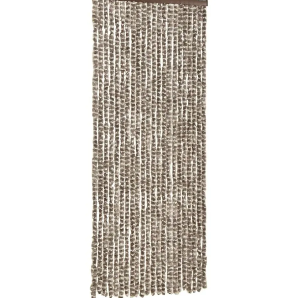 Hyönteisverho harmaanruskea ja valkoinen 90x220 cm chenille