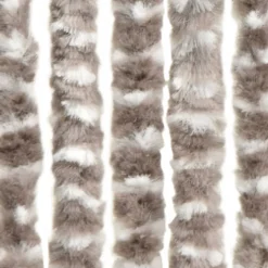 Hyönteisverho harmaanruskea ja valkoinen 100x220 cm chenille