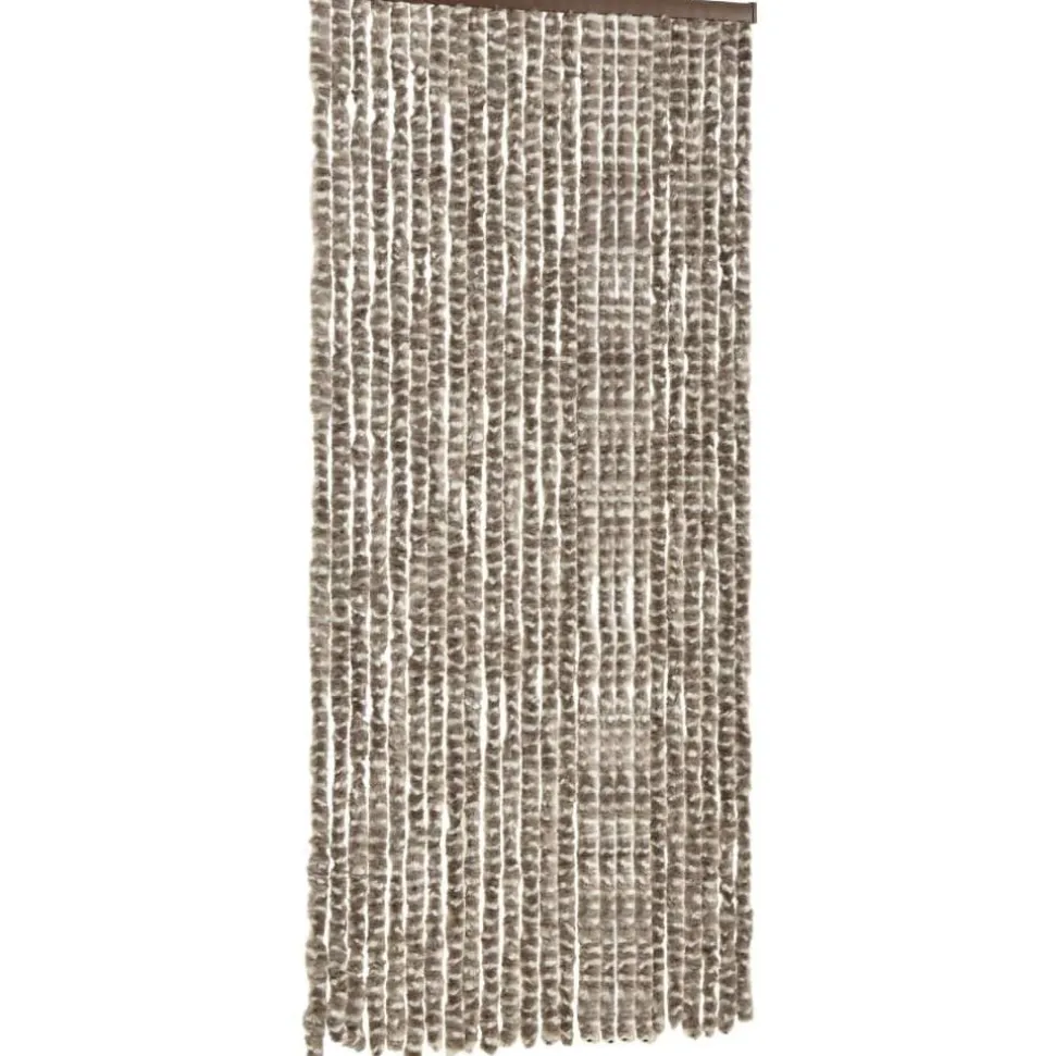Hyönteisverho harmaanruskea ja valkoinen 100x220 cm chenille