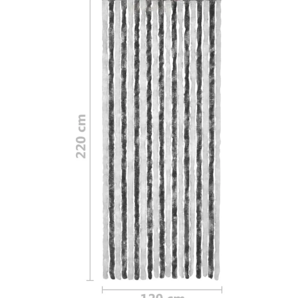 Hyönteisverho harmaavalkoinen 120x220 cm chenille