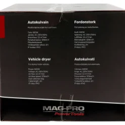Ilmapuhallin/ajoneuvokuivain Mag-Pro Power Tools 600W 3,5 m³/min