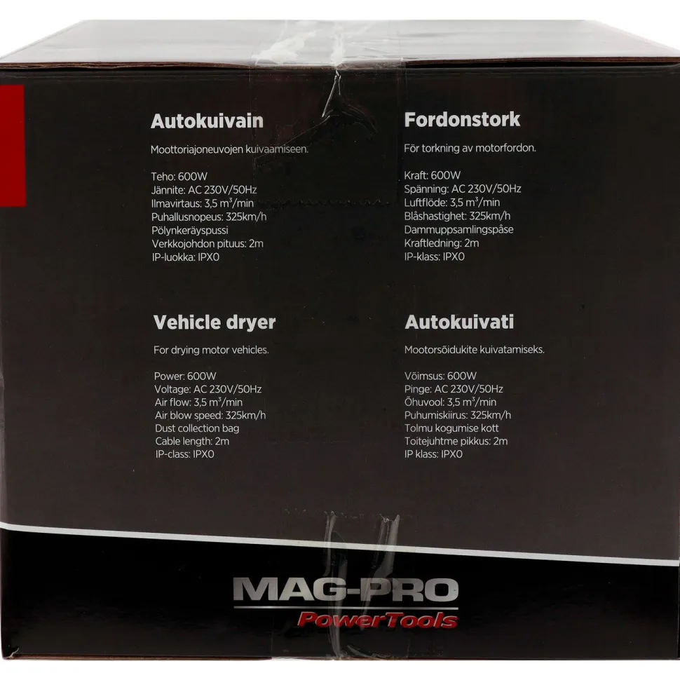 Ilmapuhallin/ajoneuvokuivain Mag-Pro Power Tools 600W 3,5 m³/min