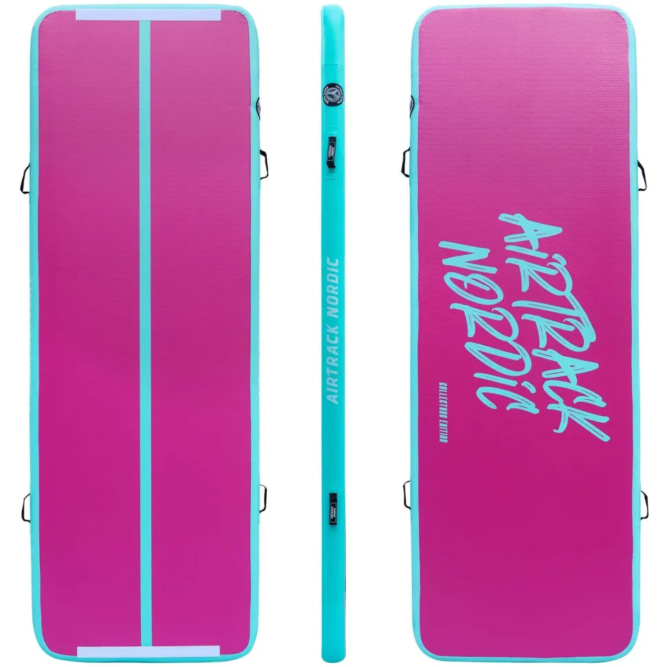 Ilmavolttipatja Airtrack Nordic Home Collectors Edition, 3m, pinkki-minttu