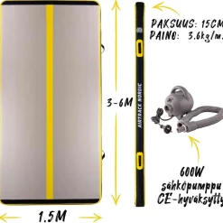 Ilmavolttirata AirTrack Nordic Carbon, leveys 150cm, eri vaihtoehtoja