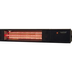 Infralämmitin Pistesarjat Sunred Ultra Fortuna Wall, IP55, 1500W, musta