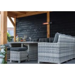 Infralämmitin Pistesarjat Sunred Ultra Fortuna Wall, IP55, 1500W, musta