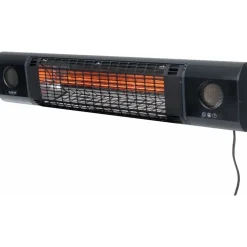Infralämmitin Pistesarjat Sunred Ultra Sun and Sound Wall, IP54, 2000W, musta