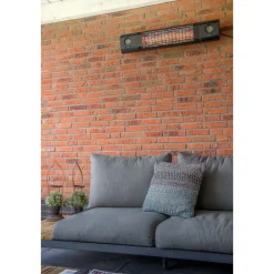 Infralämmitin Pistesarjat Sunred Ultra Sun and Sound Wall, IP54, 2000W, musta