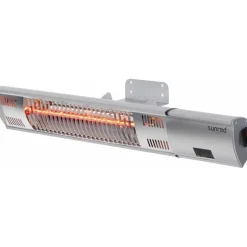 Infralämmitin Pistesarjat Sunred Ultra Wall, IP54, 2000W, hopea