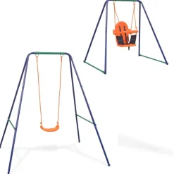 2-in-1 keinu ja vauvakeinu oranssi