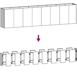 Istutuslaatikko 360x40x80 cm corten-teräs