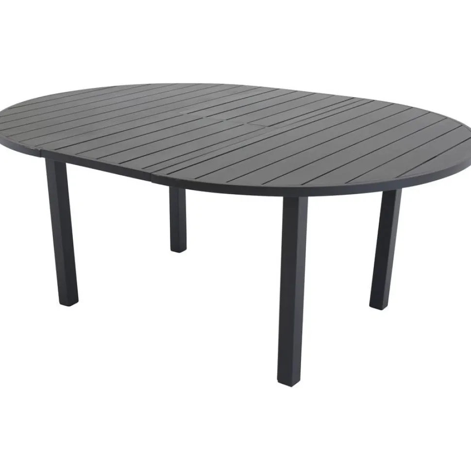 Jatkettava ruokapöytä Venture Home Marbella, ø140cm, musta